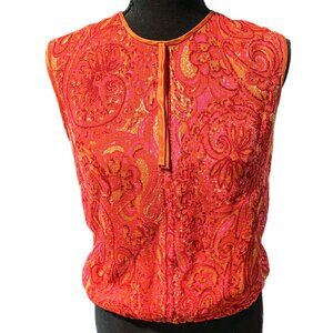 Vintage paisley tapestry top